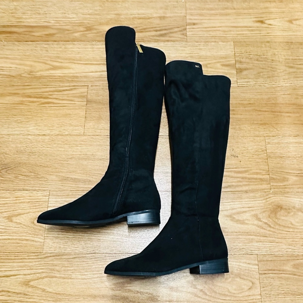 Michael Kors Suede Tall Black Boots - Picture 3 of 15